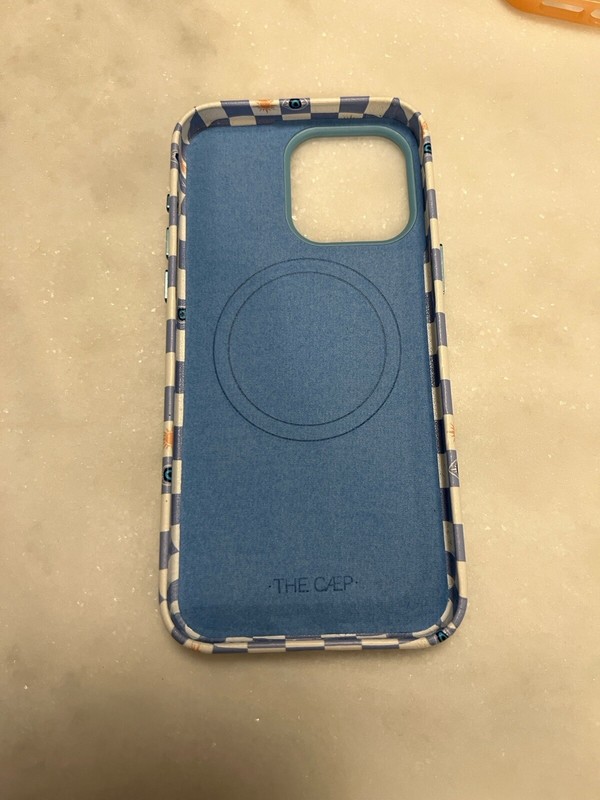 The Caep Checkerboard Eye Sun Custom Case For iPhone 15 Pro Max Blue/White gallery