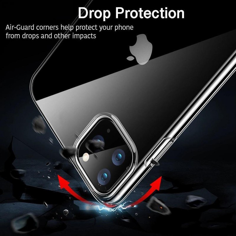For iPhone 14 13 12 11 Pro Max Mini Soft Silicone Clear Cover Shockproof Case gallery