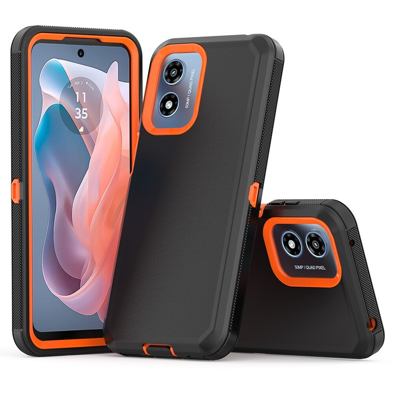For Motorola Moto G Play 2024 5G Case Shockproof+2*Screen Protector+Belt Clip