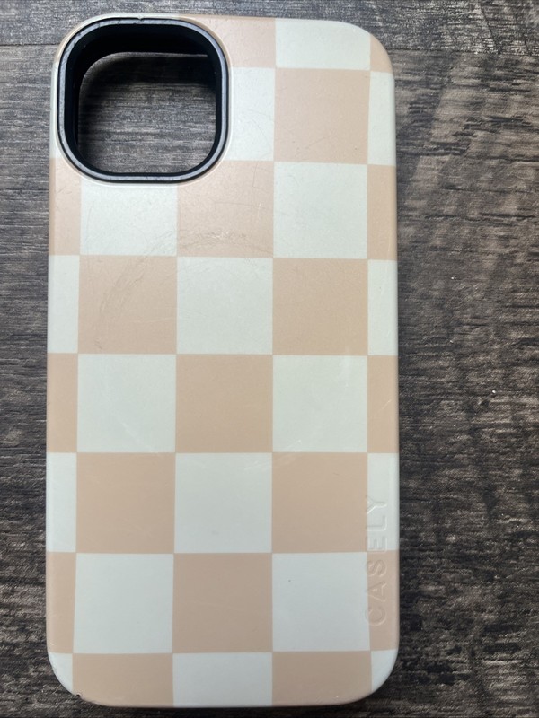 Casely iPhone 13 MagSafe & Checkers Beige Khaki