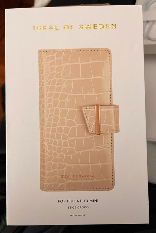 Ideal of Sweden iPhone 13 Mini Wallet Case Bifold Folio Croco Flip
