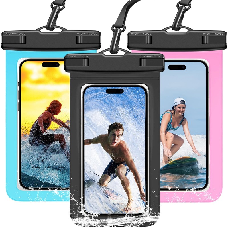 70 Years Loved 3 Pack Waterproof Phone Pouch IPX8 Universal Multicolor 3