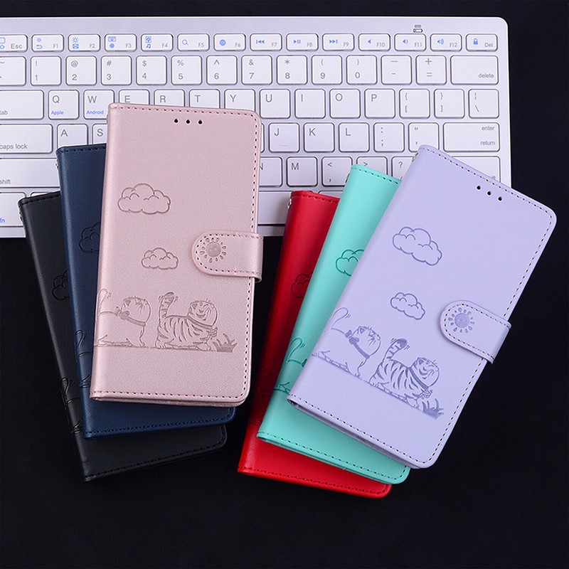 Magnetic Cat Tiger Wallet Phone Case for Nokia 5.4 2.4 6.2 Sharp Sense Wiko Y82 gallery