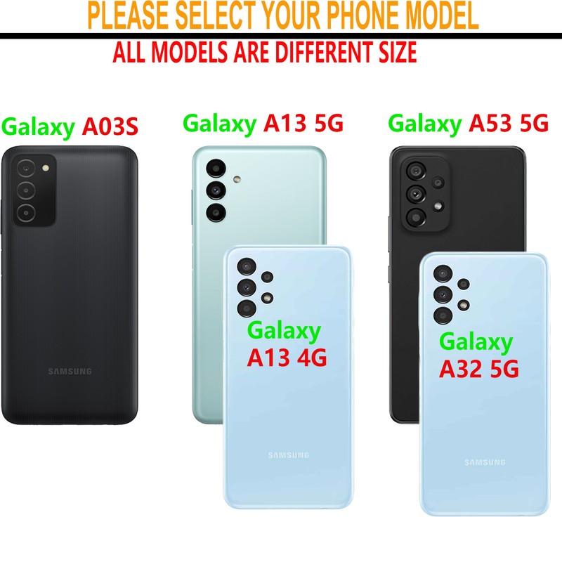 For Samsung Galaxy A03s A13 5G A53 54 A33 Phone Case Stand Cover + Screen Glass gallery