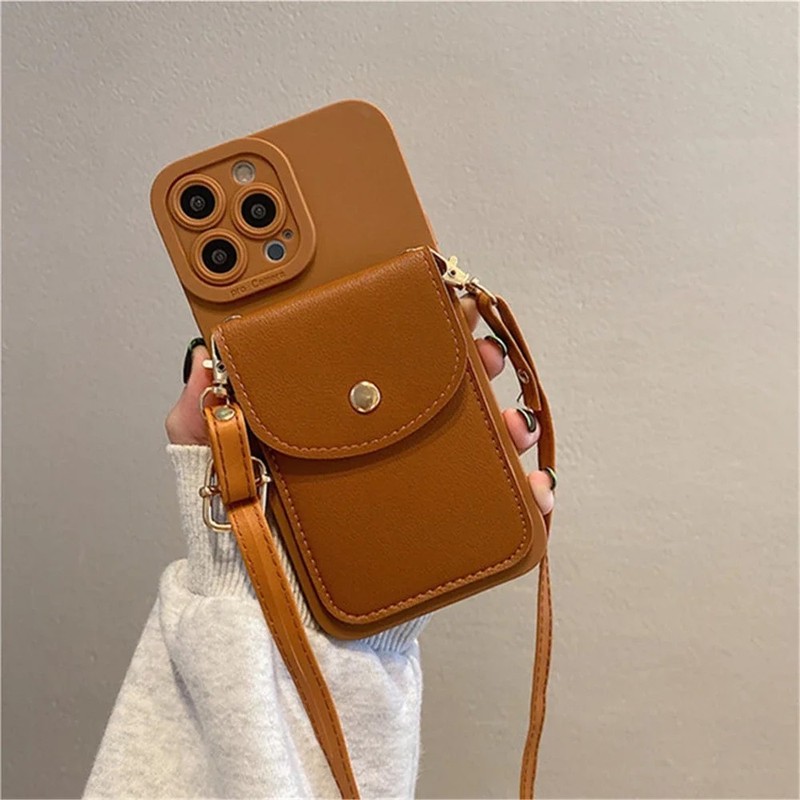 For iPhone 16 15 14 Plus 13 12 11 Pro Max X 8 7 SE Wallet Leather Crossbody Case gallery