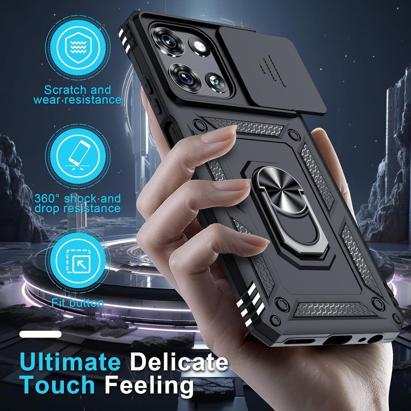 Durable Moto G Power 5G 2025 Phone Case With Kickstand And Free Screen Protector gallery