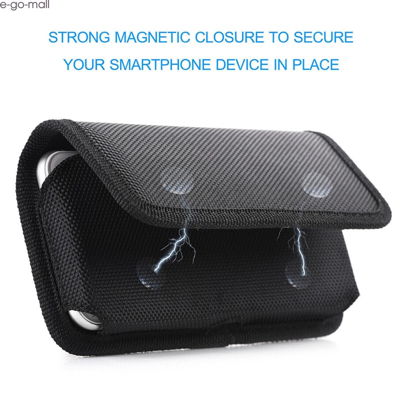 Cell Phone Pouch Horizontal Nylon Holster Belt Clip Rugged Case Cover -3 Sizes gallery