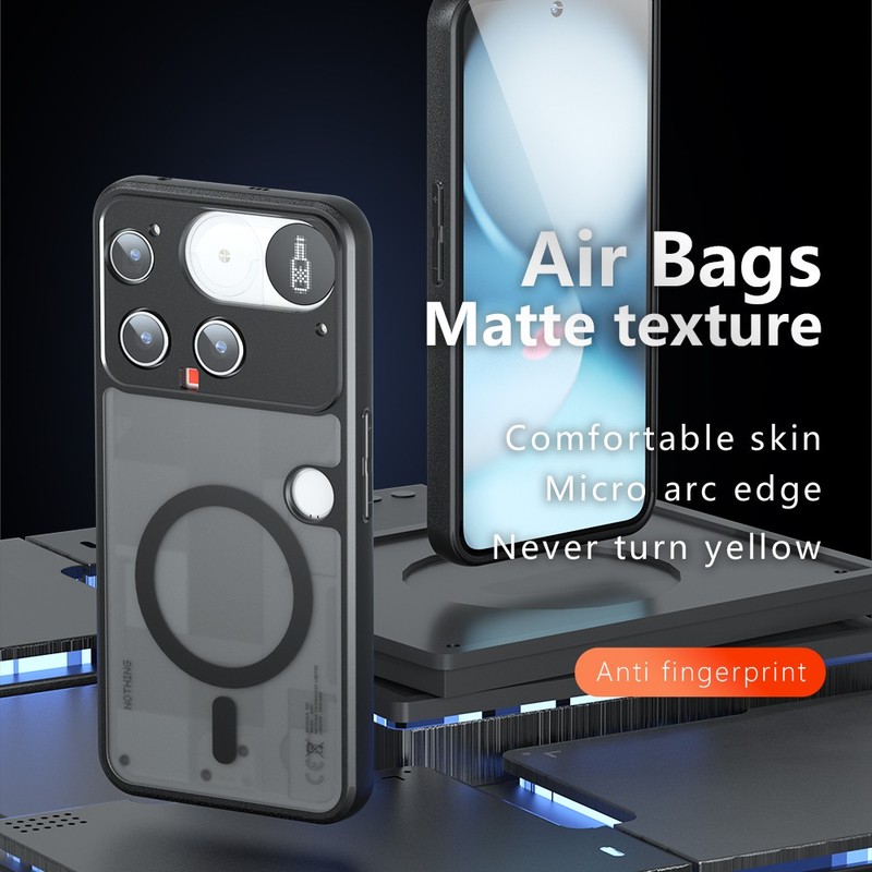 Magnetic Matte Acrylic TPU+PC Hard Back Case For Nothing Phone 4A Pro 4A 3A Lite gallery