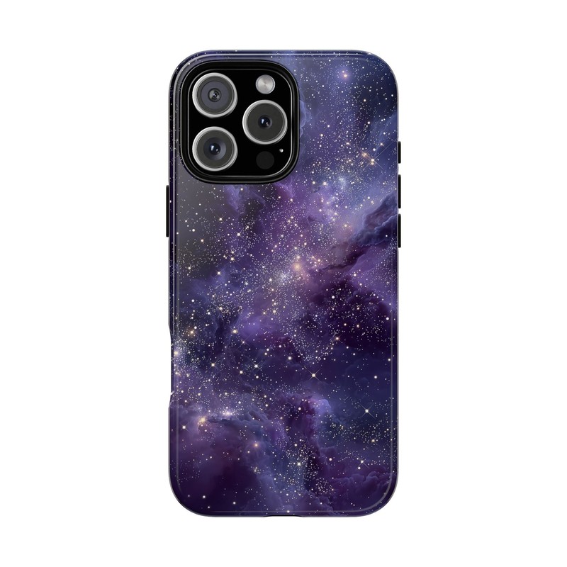 For iPhone, Samsung, Pixel | Phone Ink Case – Deep Purple Nebula Star Cluster