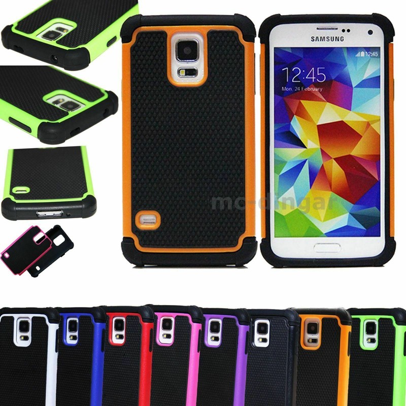 ShockProof Hybrid Rugged Combo Hard Soft Rubber Cover Case For Samsung Galaxy S5 gallery