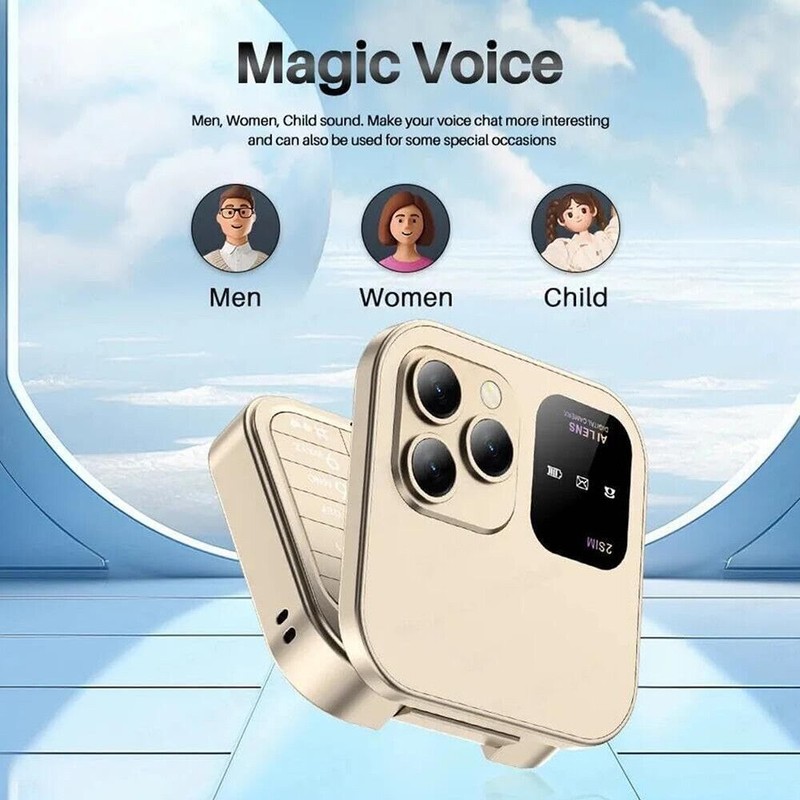 NEW i16 Pro Unlocked 2G Mini Flip Cellphone Foldable Mobile Phone Dual SIM Card gallery