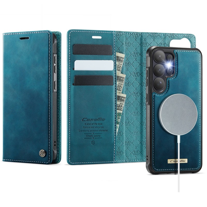 CaseMe Retro Leather Wallet Case Magsafe Back Cover Samsung Galaxy S25 S26 Ultra gallery