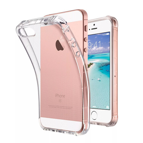 Clear Soft TPU Slim Bumper Protective Case For iPhone 5, 5s, SE 1st Gen. 2016 4″