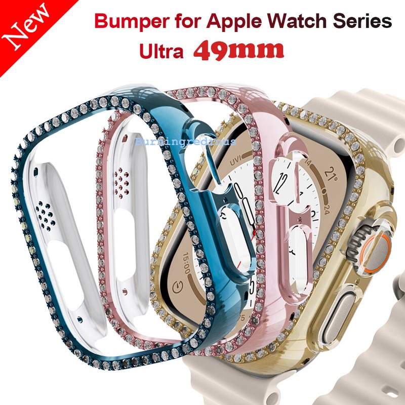 For Apple Watch Ultra 49mm Bling Case Cover Diamond Protective Bumper Shell