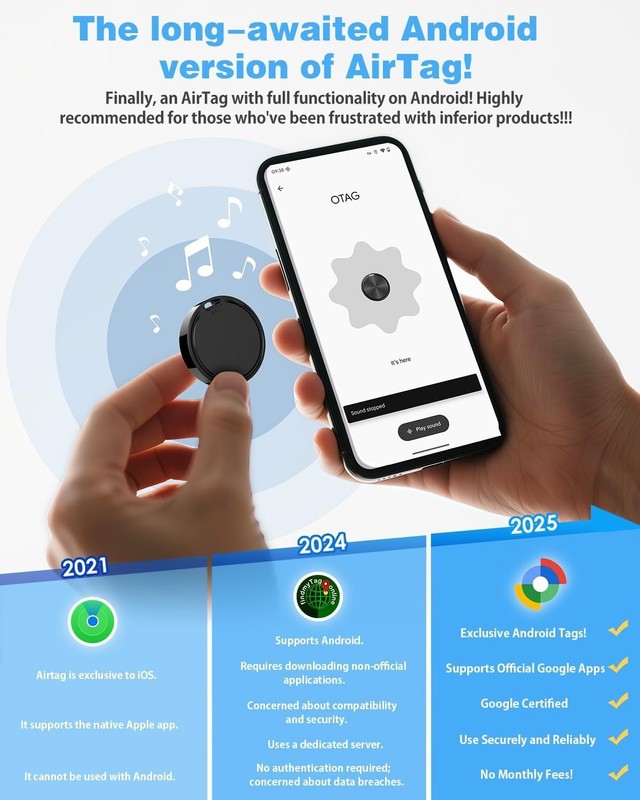 Advanced 4 Count Waterproof Tracker Tags for Android - Perfect for Keys & Bags gallery