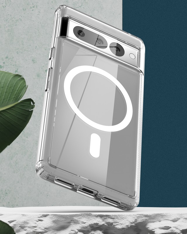 Google Pixel 7 Pro Clear Case Compatible with MagSafe gallery