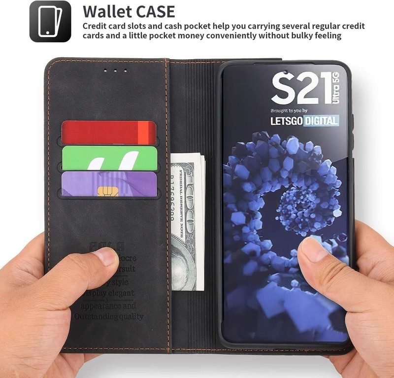POLA Wallet case for iPhone 12 /12 Pro PU Leather Flip case with 3 Card Slots gallery