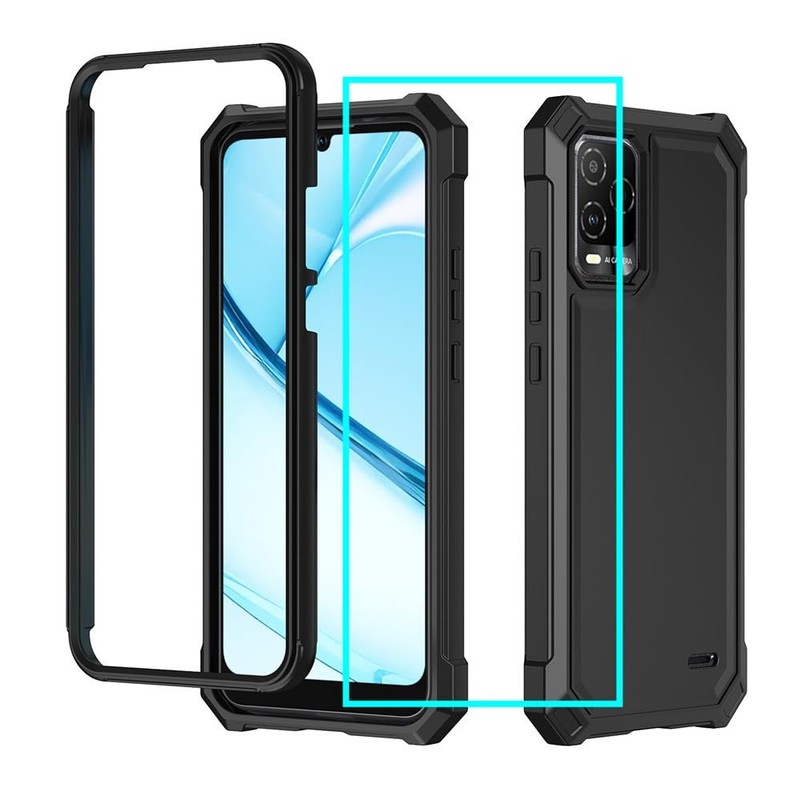 BLU View 5 Pro Case With Screen Protector, Front Silicone 5 Pro, Black