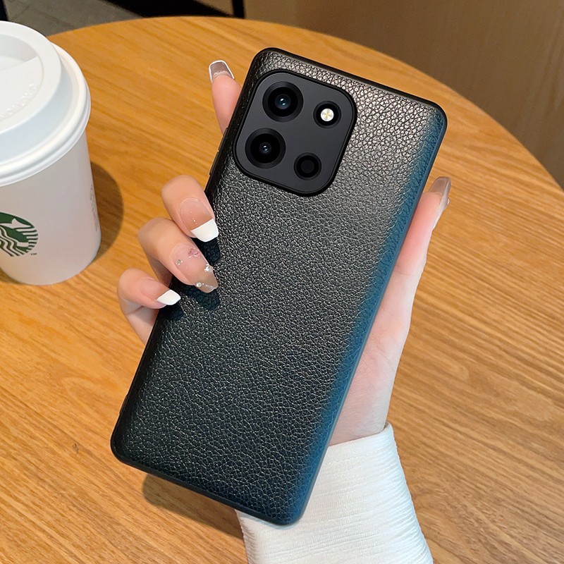 For OnePlus Turbo 6, Luxury Business Hybrid Armor Leather Skin Feel Case Cover