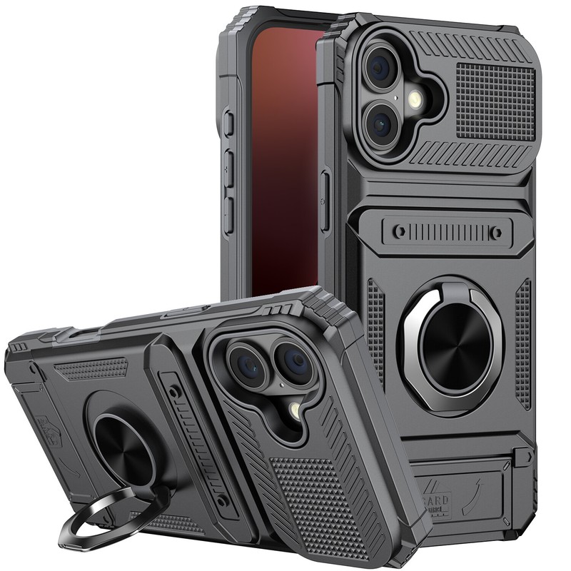 Stand Case for iPhone 16/Pro Max - Durable Hybrid Shockproof Protective Cover US gallery