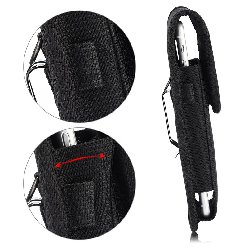 Phone Holster for iPhone 15 14 13 12 11 Pro Max Belt Clip Pouch Nylon Case gallery