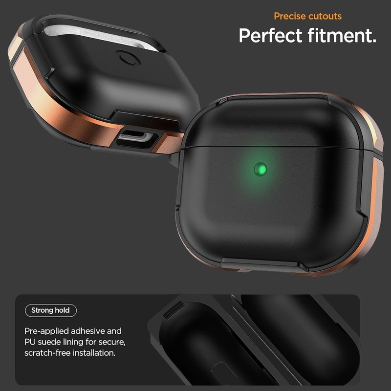 Case For Apple AirPods 3/AirPods 3rd Gen 2021 Rugged Aluminum Rubber Cover +Clip gallery
