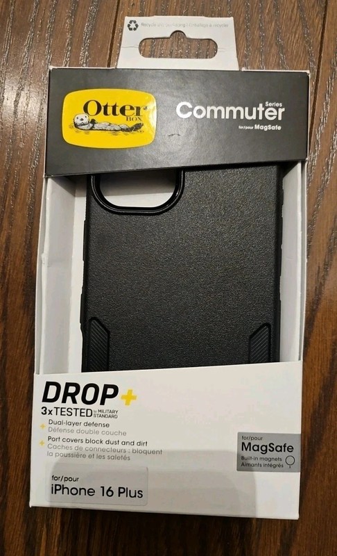 OtterBox iPhone 16 Plus Commuter Series Case with MagSafe – Black
