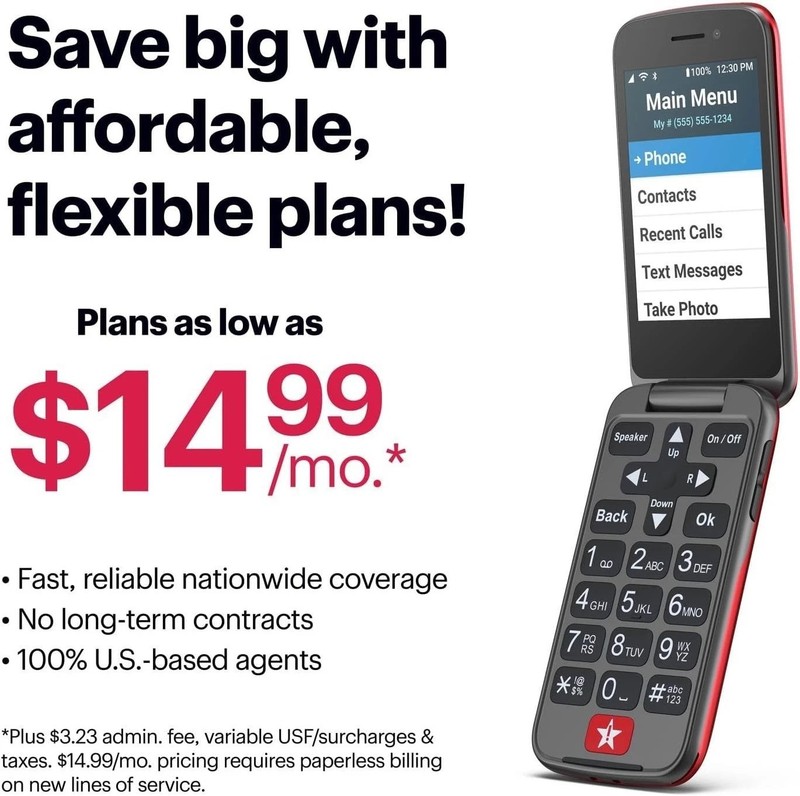 Jitterbug Flip2 - Flip Cell Phone for Seniors - Not Compatible with Other Wir... gallery