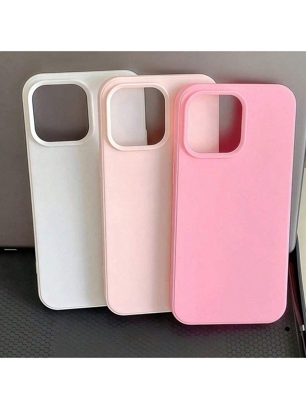 3pcs Matte Solid Color Phone Case For iPhone 11 Pro Full Coverage Anti-Drop