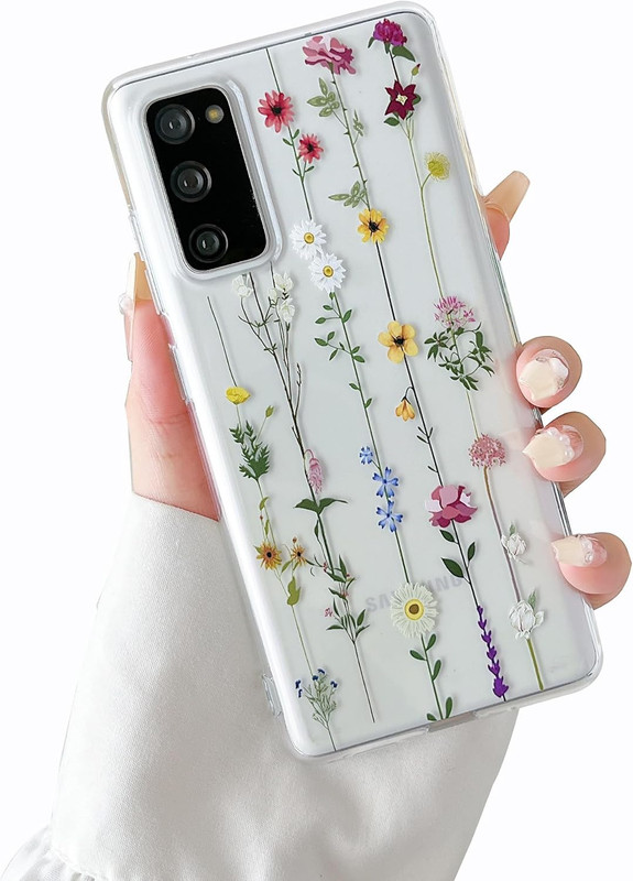 Floral Case for Samsung Galaxy S20 FE 5G,Cute Flower Pattern Case for Girls Wome