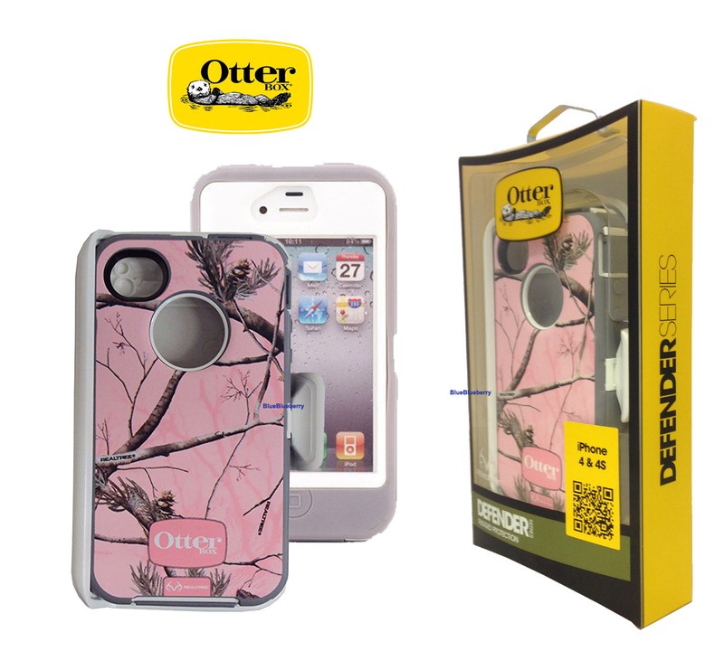 OtterBox for Apple iPhone 4/4S Defender Series Case & Clip – Ap/Pink camo New
