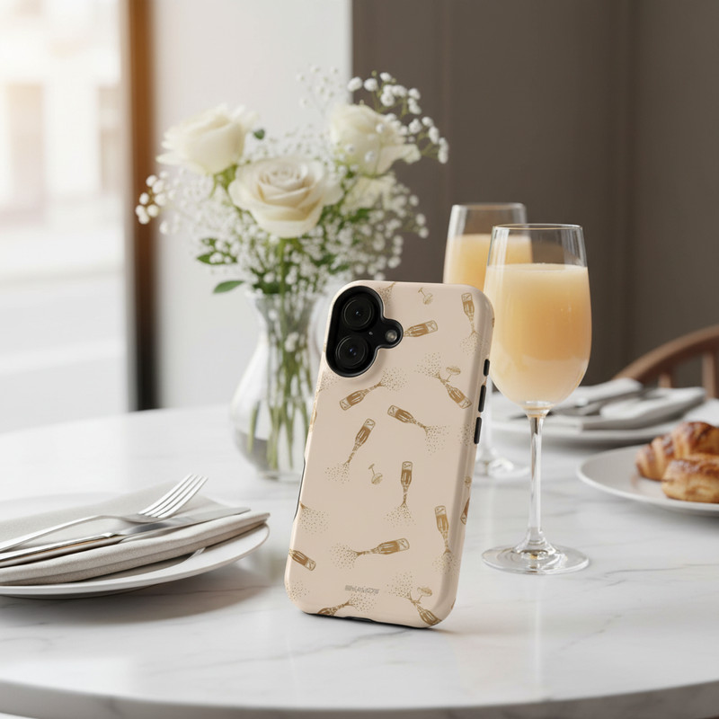 Champagne Bubbles Impact-Resistant Phone Case | MagSafe gallery