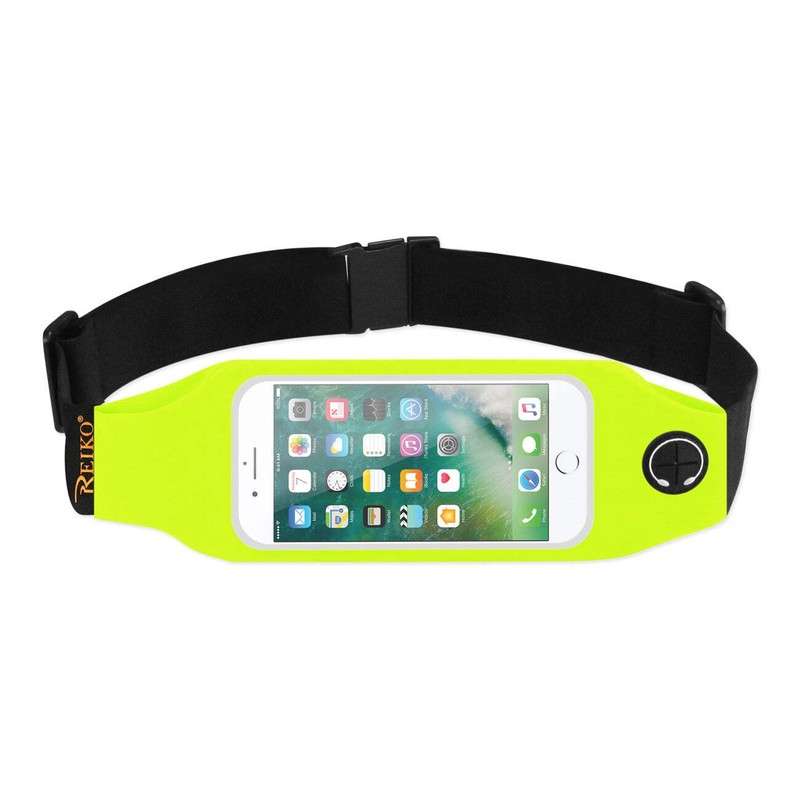 Reiko Running Sport Belt for iPhone 7/ 6/ 6S or 5 Inches Device with Two Pockets