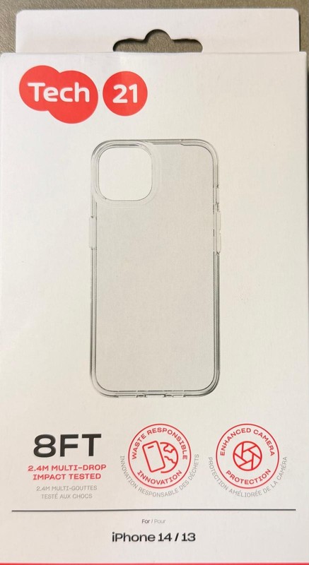 tech21 EvoLite Case for Apple iPhone 14 / 13 – Clear Case