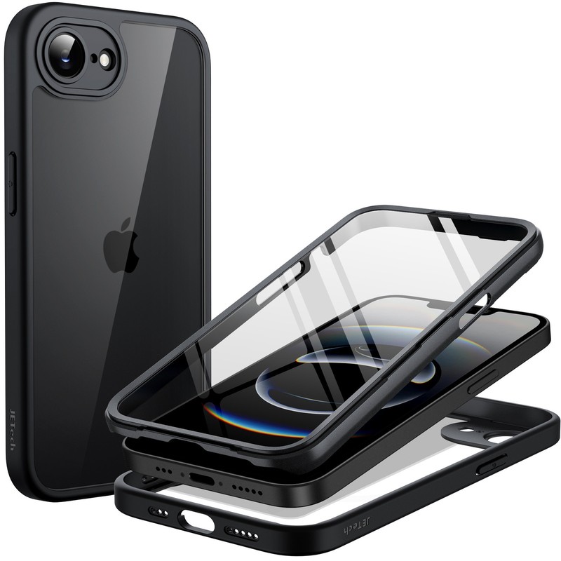 Case for iPhone 16e 6.1-Inch 2025 with Built-in Tempered Glass Screen Protector