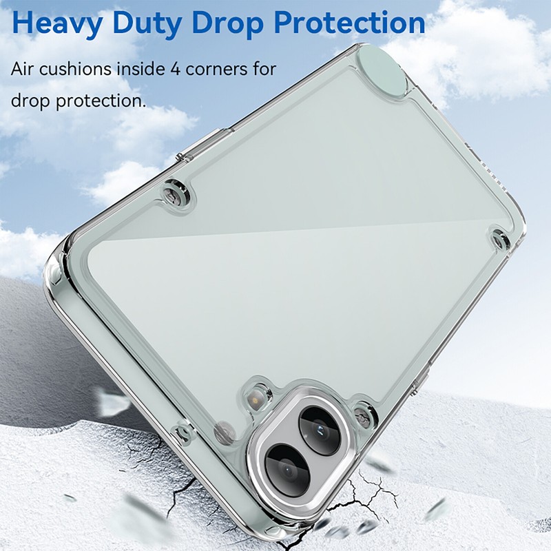 For Nothing CMF Phone 1, Shockproof Clear Crystal Hybrid Shell Cover Case