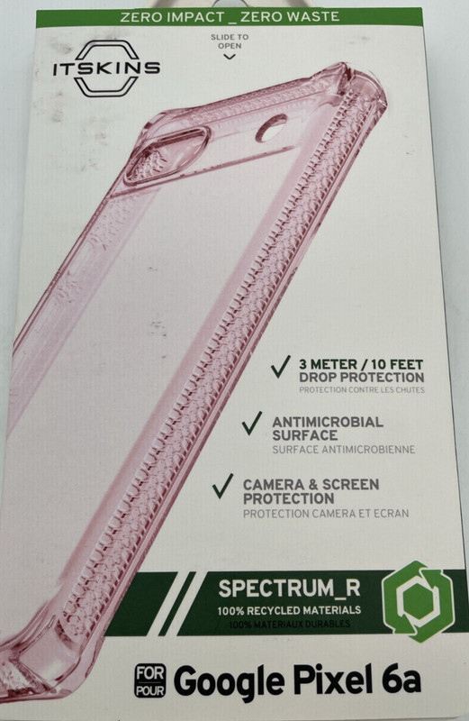 ITSKINS Spectrum_R Clear Case for Google Pixel 6a – Pink