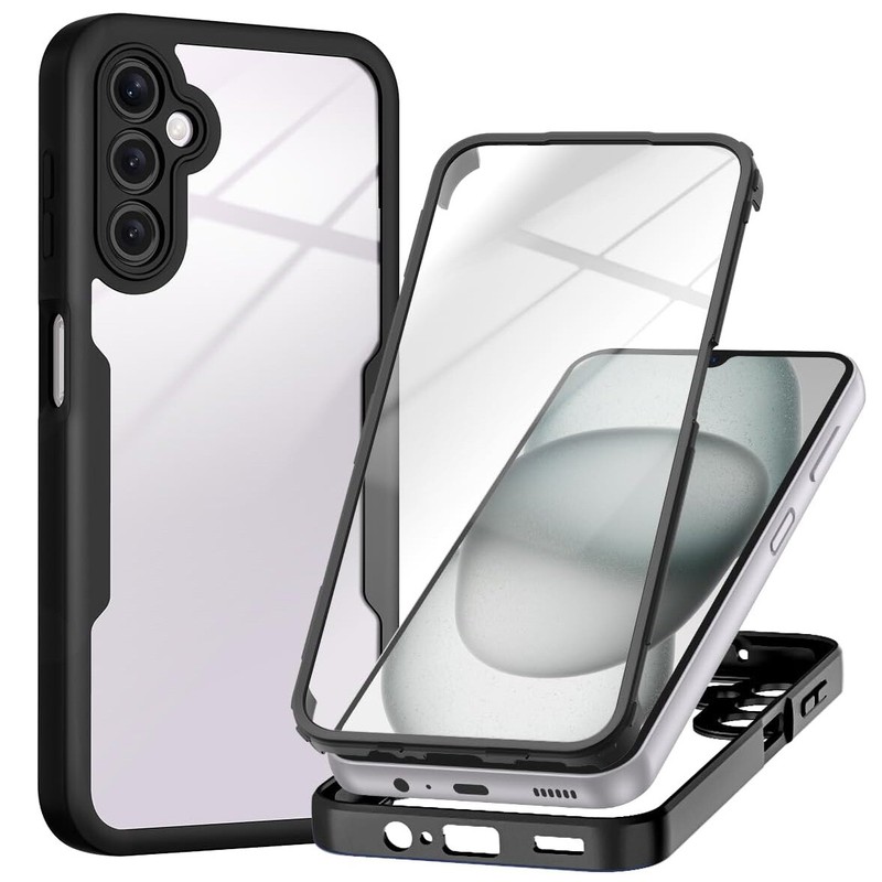 For Samsung A15 A25 A35 A05 A05s A23 A34 A54 Double Side Clear Case Full Cover