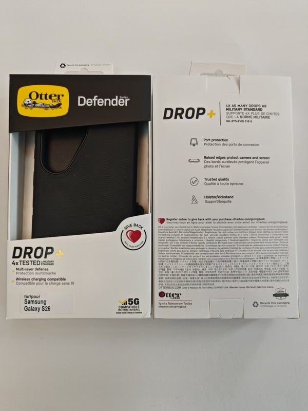 New OtterBox Defender Series Case With Belt Clip for Samsung Galaxy S26 Black