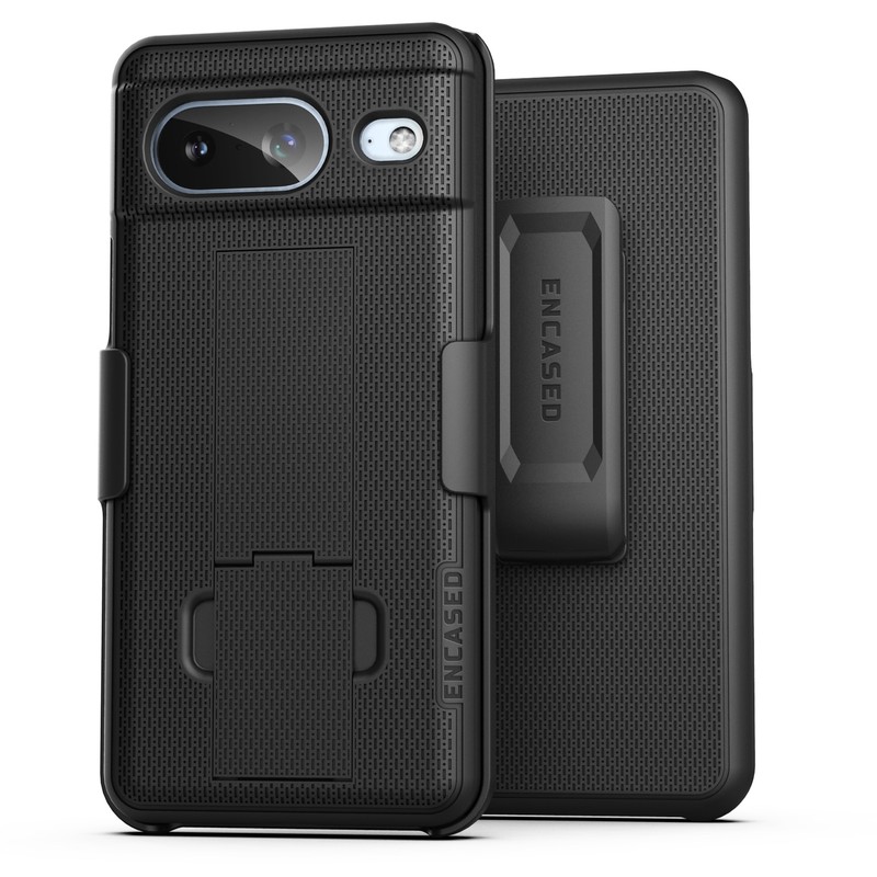 Google Pixel 8 Belt Case with Holster Clip and Phone Kickstand - Black gallery