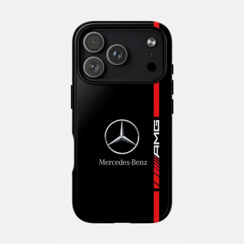 Mercedes-Benz AMG Sport Red Stripe Tough Hard Case for iPhone 11–17 PM gallery