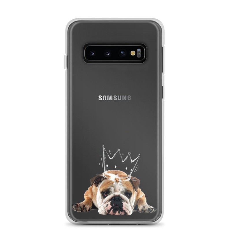 Brand New English Bulldog with Crown Samsung Case. Wireless Charging Compatible.