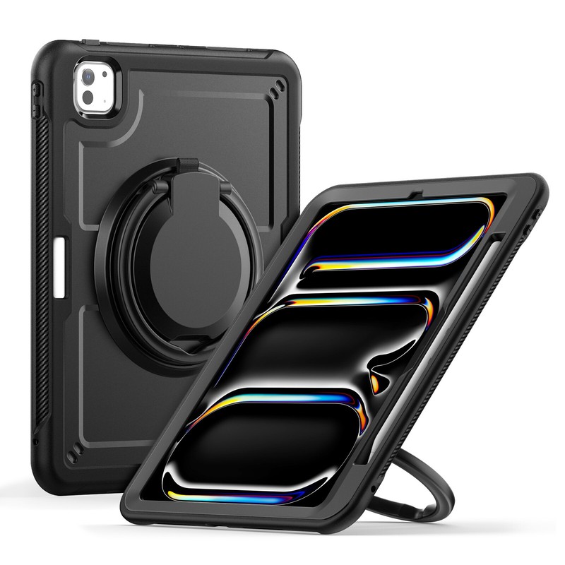 For iPad Pro 11 2024 10.2 2021/2020/2019 10.9 2022 Rugged Case with Stand Strap
