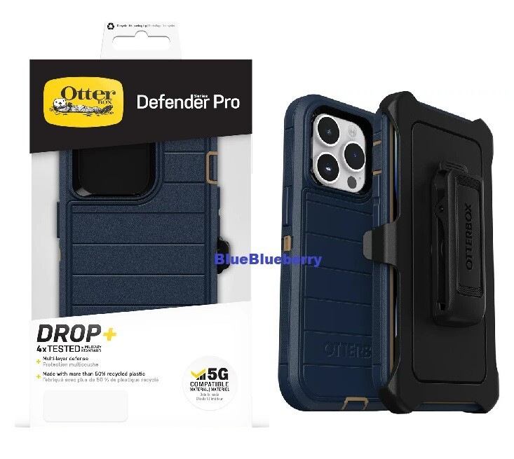 OtterBox Defender Series Pro Case Holster iPhone 14 Pro (6.1″) -Blue Suede Shoes