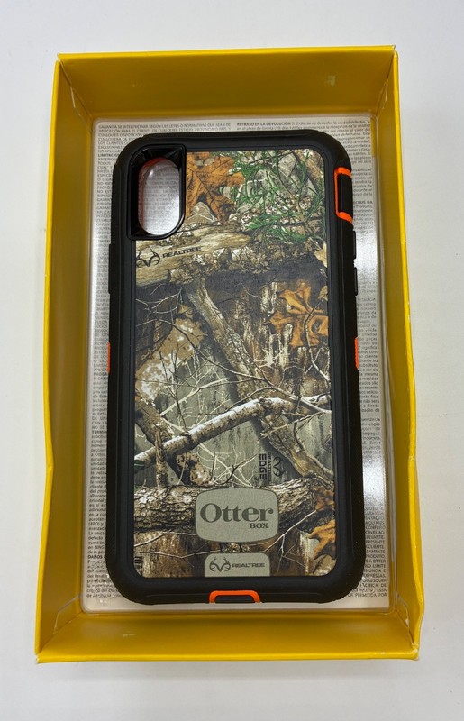 OtterBox Defender Case for iPhone Xs/X – RealTree Blaze Edge (Orange/Camo)