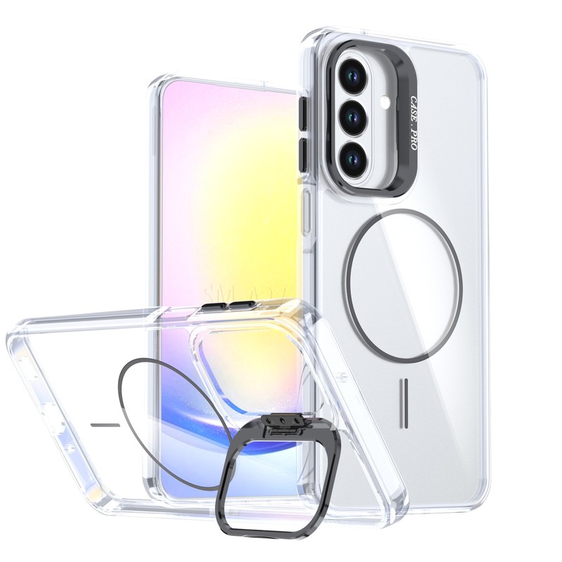 For Samsung Galaxy A27, Hybrid Armor Lens Stand Wireless Charging Case Cover