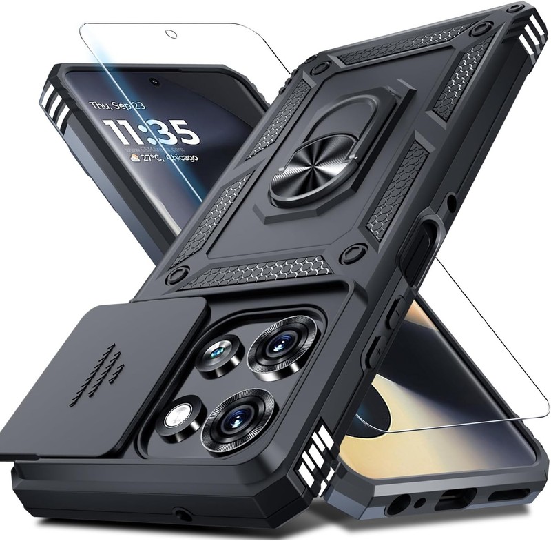 Durable Moto G Power 5G 2025 Phone Case With Kickstand And Free Screen Protector gallery