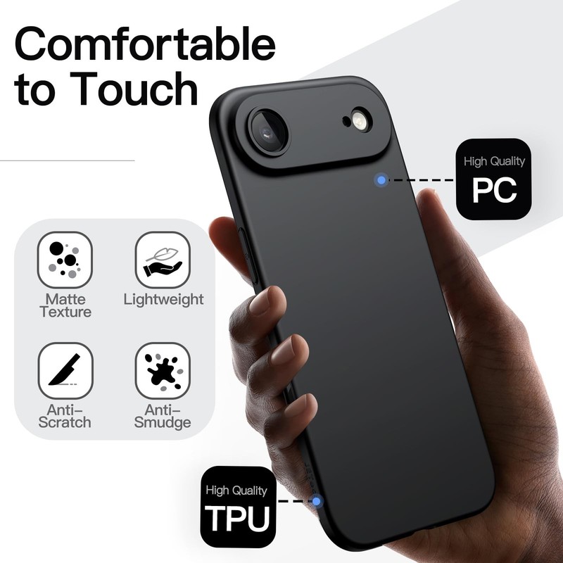 JETech Slim Case for iPhone Air, Ultra-Thin Lightweight Black gallery