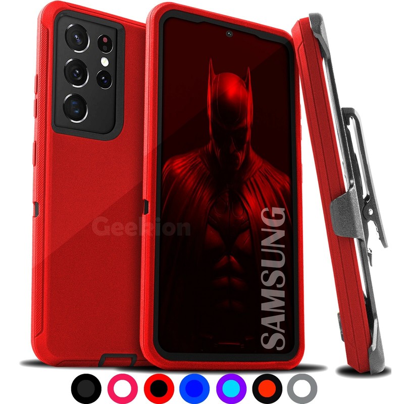 For Samsung Galaxy S24 S23 S22 S21+ Ultra Shockproof Protective Case + Belt Clip