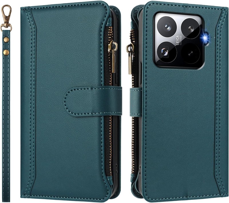 For Xiaomi 15T/15T Pro PU Leather Flip Wallet Cover, Shockproof Magnetic Closure